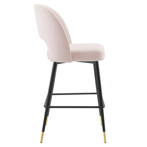 ModwayModway Rouse Performance Velvet Bar Stool EEI-4644 EEI-4644-PNK- BetterPatio.com