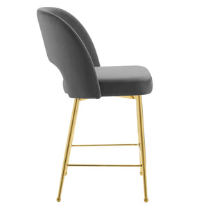 ModwayModway Rouse Performance Velvet Counter Stool EEI-4641 EEI-4641-CHA- BetterPatio.com