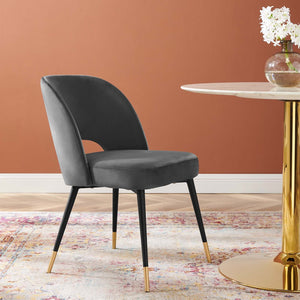 ModwayModway Rouse Performance Velvet Dining Side Chair EEI-4212 EEI-4212-CHA- BetterPatio.com