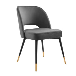 ModwayModway Rouse Performance Velvet Dining Side Chair EEI-4212 EEI-4212-CHA- BetterPatio.com