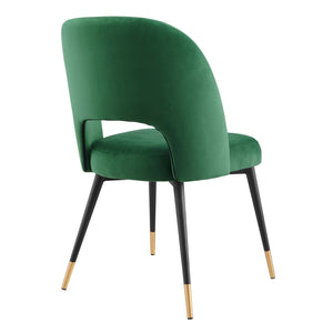 ModwayModway Rouse Performance Velvet Dining Side Chair EEI-4212 EEI-4212-EME- BetterPatio.com