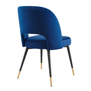 ModwayModway Rouse Performance Velvet Dining Side Chair EEI-4212 EEI-4212-NAV- BetterPatio.com