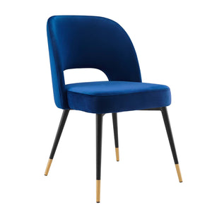 ModwayModway Rouse Performance Velvet Dining Side Chair EEI-4212 EEI-4212-NAV- BetterPatio.com