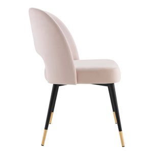 ModwayModway Rouse Performance Velvet Dining Side Chair EEI-4212 EEI-4212-PNK- BetterPatio.com