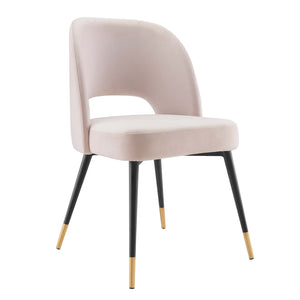 ModwayModway Rouse Performance Velvet Dining Side Chair EEI-4212 EEI-4212-PNK- BetterPatio.com