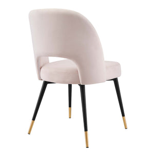 ModwayModway Rouse Performance Velvet Dining Side Chair EEI-4212 EEI-4212-PNK- BetterPatio.com