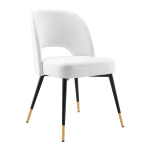 ModwayModway Rouse Performance Velvet Dining Side Chairs - Set of 2 EEI-4599 EEI-4599-WHI- BetterPatio.com