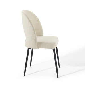 ModwayModway Rouse Upholstered Fabric Dining Side Chair EEI-3801 EEI-3801-BLK-BEI- BetterPatio.com