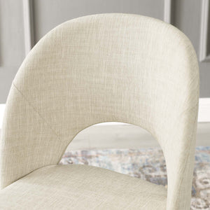 ModwayModway Rouse Upholstered Fabric Dining Side Chair EEI-3801 EEI-3801-BLK-BEI- BetterPatio.com