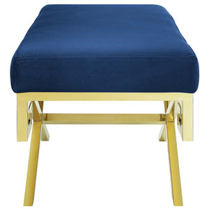 ModwayModway Rove Velvet Performance Velvet Bench EEI-2879 EEI-2879-GLD-NAV- BetterPatio.com