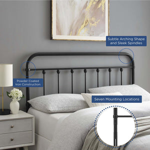 ModwayModway Sage King Metal Headboard MOD-6155 MOD-6155-BLK- BetterPatio.com