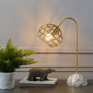 ModwayModway Salient Brass and Faux White Marble Table Lamp EEI-3086 EEI-3086- BetterPatio.com