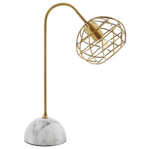 ModwayModway Salient Brass and Faux White Marble Table Lamp EEI-3086 EEI-3086- BetterPatio.com