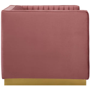 ModwayModway Sanguine Vertical Channel Tufted Accent Performance Velvet Armchair EEI-3406 EEI-3406-DUS- BetterPatio.com