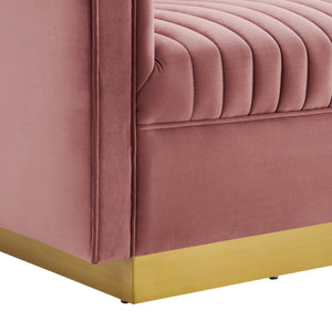 ModwayModway Sanguine Vertical Channel Tufted Performance Velvet Loveseat EEI-4530 EEI-4530-DUS- BetterPatio.com