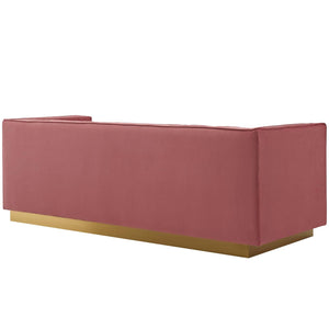 ModwayModway Sanguine Vertical Channel Tufted Performance Velvet Sofa EEI-3405 EEI-3405-DUS- BetterPatio.com