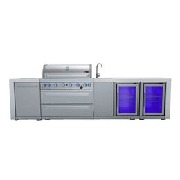 Mont Alpi 805 Deluxe Island with Beverage Center, Two Fridges, 6-Burner Grill and More - MAi805-DBEVFC