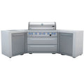Mont Alpi 805 U-Shaped Deluxe Island with 6-Burner Grill, 2 Infrared Burners, Stainless Steel - MAi805-D45