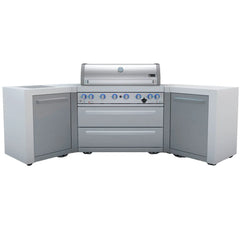 Mont Alpi 805 U-Shaped Deluxe Island with 6-Burner Grill, 2 Infrared Burners, Stainless Steel - MAi805-D45