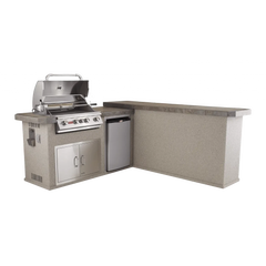 Bull Outdoor 7 Foot L-Shaped Mesquite Q BBQ Island