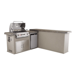 Bull Outdoor 7 Foot L-Shaped Mesquite Q BBQ Island