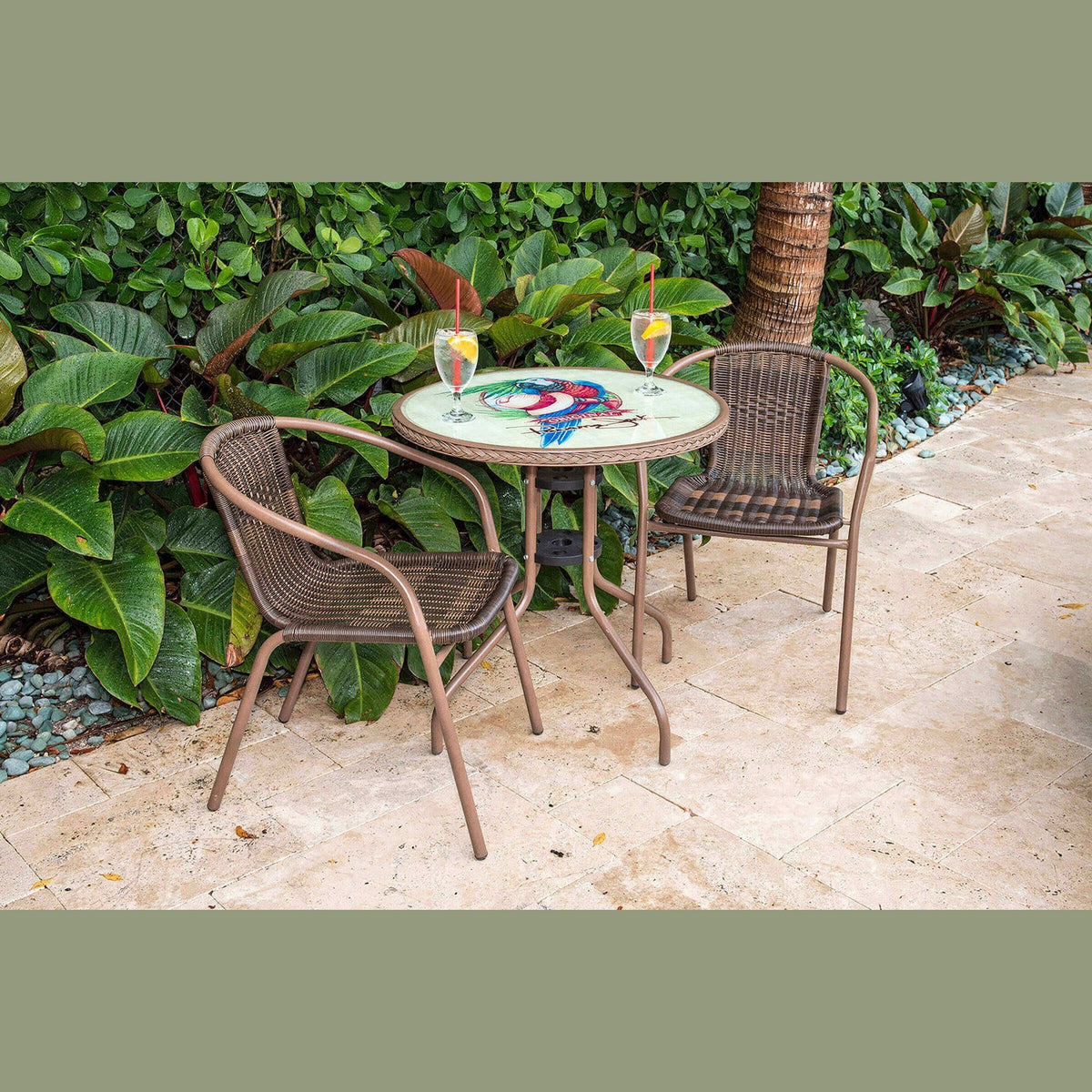 Panama Jack Café Parrot Bistro Table PJO-9001-ESP-BTP - BetterPatio.com