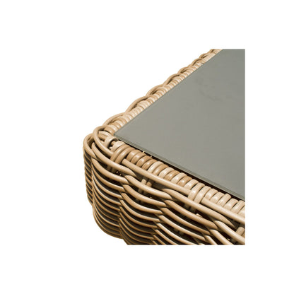 Panama Jack Cancun Coffee Table with Grey Tempered Glass PJO-2501-HON-CT - BetterPatio.com