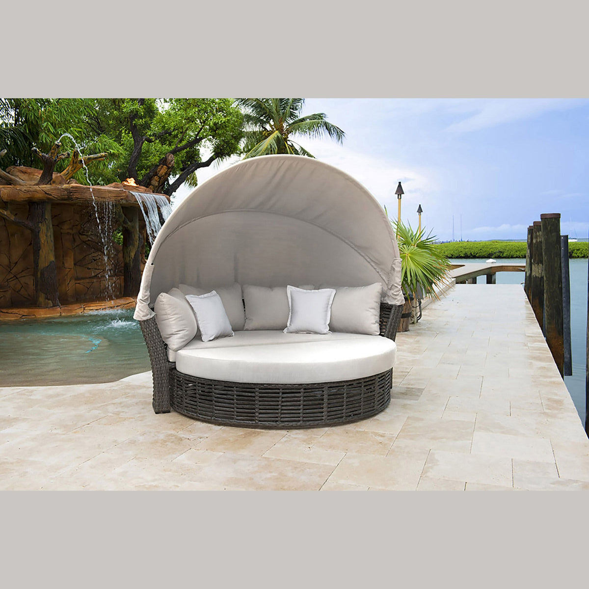 Panama Jack Graphite Canopy Daybed  PJO-1601-GRY-CD - BetterPatio.com