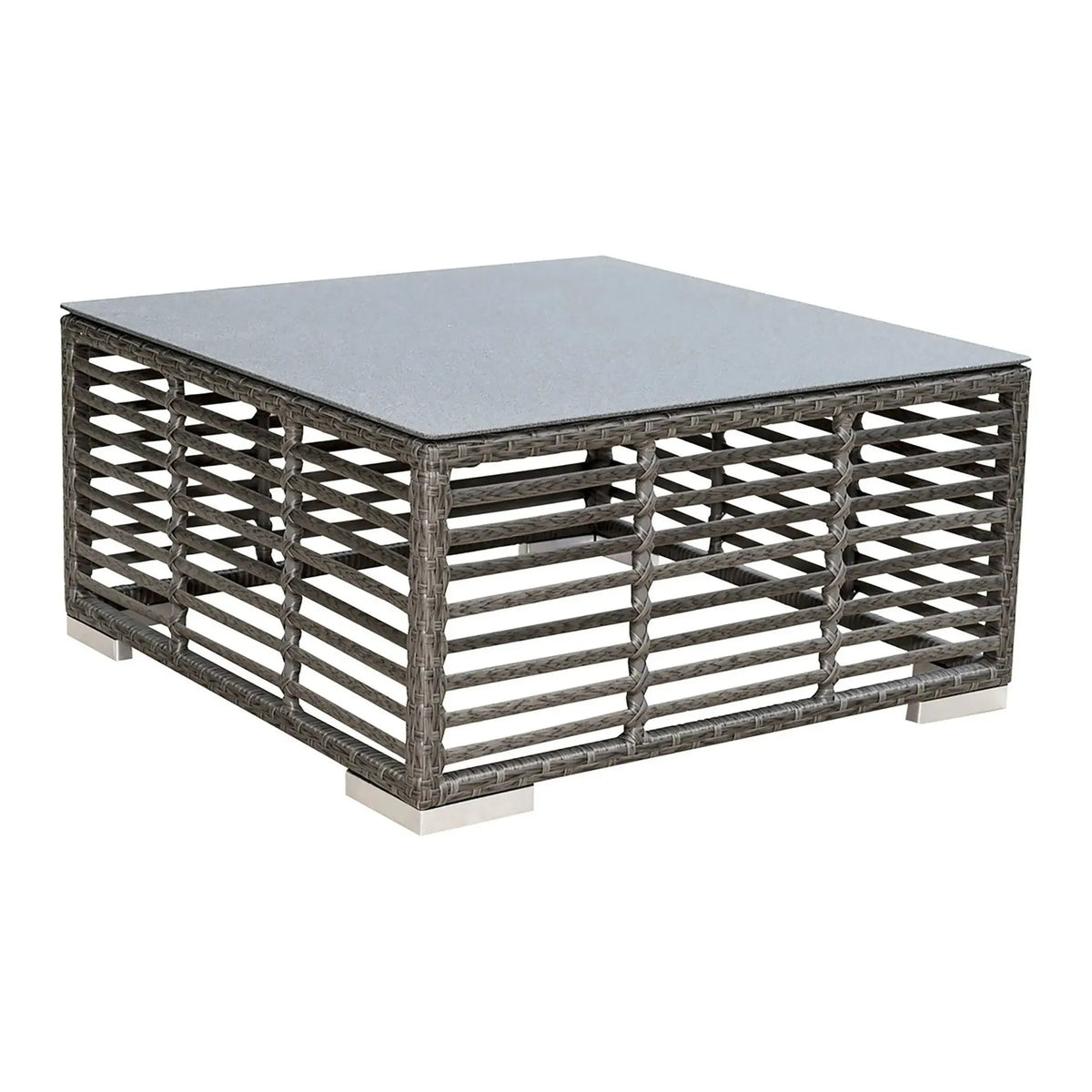 Panama Jack Graphite Square Coffee Table PJO-1601-GRY-CT-GL - BetterPatio.com