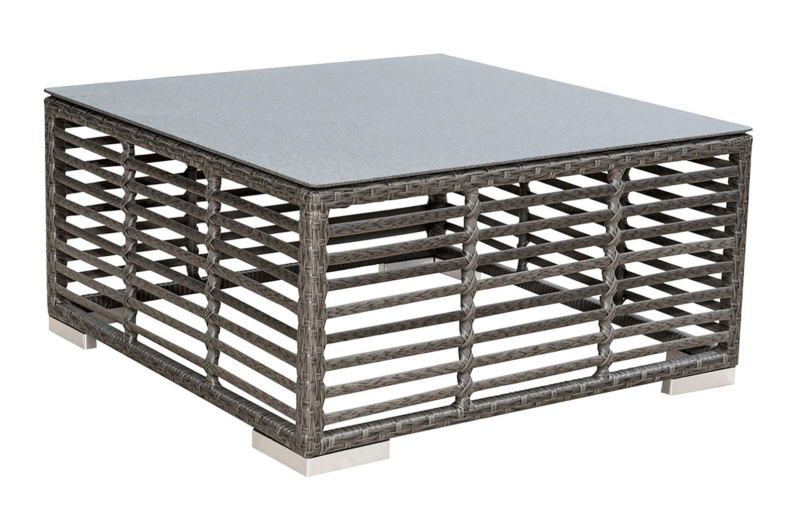 Panama Jack Graphite Square Coffee Table PJO-1601-GRY-CT-GL - BetterPatio.com