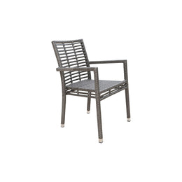 Panama Jack Graphite Stackable Arm Chair