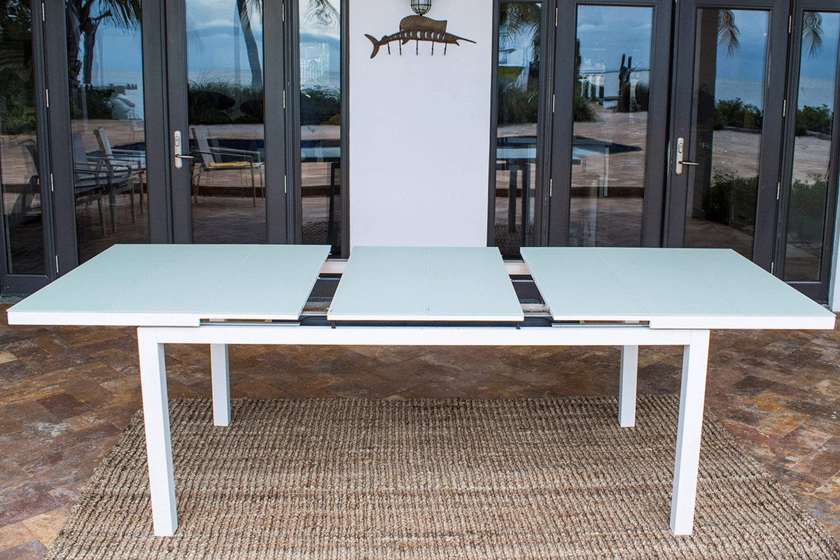 Panama Jack Mykonos 11 Pc Rectangular Dining PJO-2401-WHT-11DA - BetterPatio.com