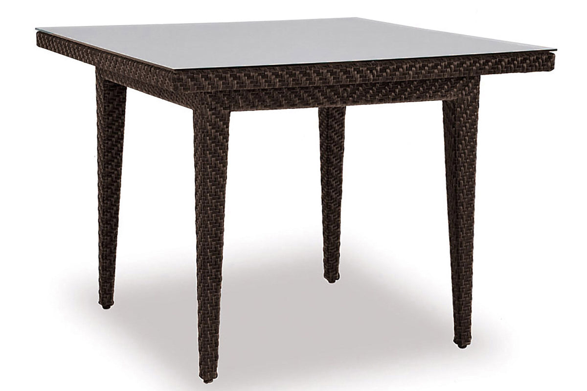 Panama Jack Oasis Square Table w/glass PJO-2201-JBP-40-GLASS - BetterPatio.com