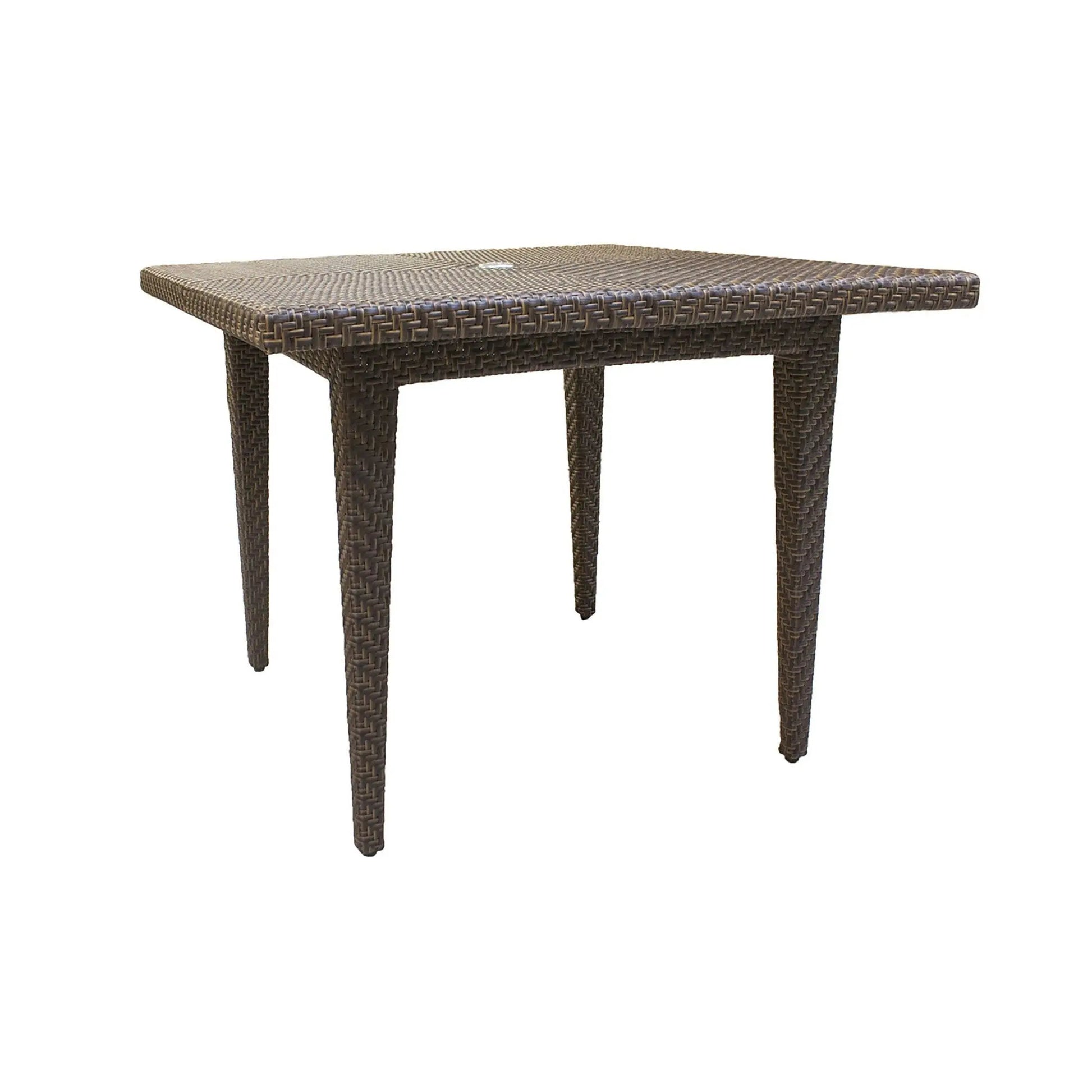 Panama Jack Oasis Square Table w/glass PJO-2201-JBP-40-GLASS - BetterPatio.com