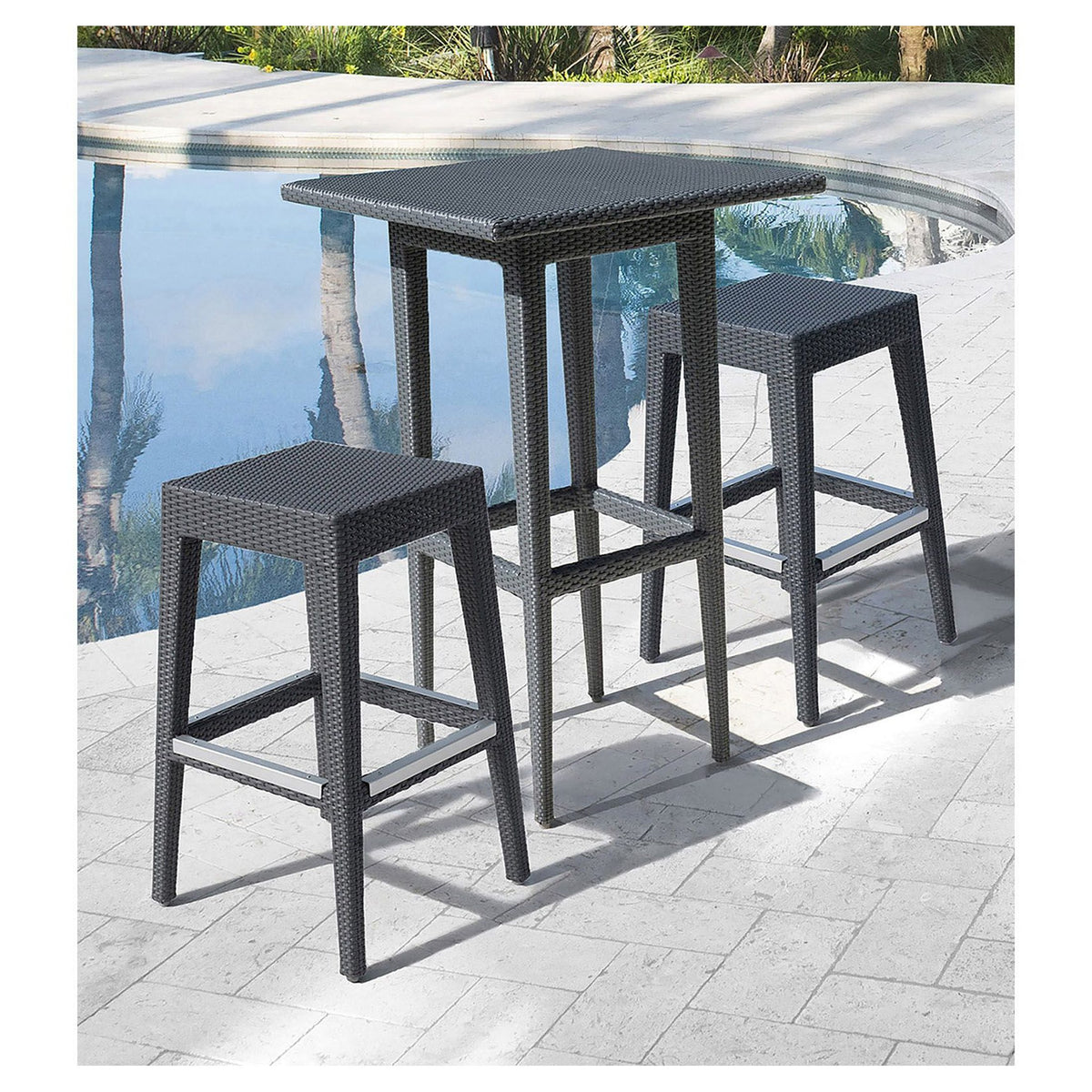 Panama Jack Onyx 3 PC Pub Set PJO-1901-BLK-3PP - BetterPatio.com