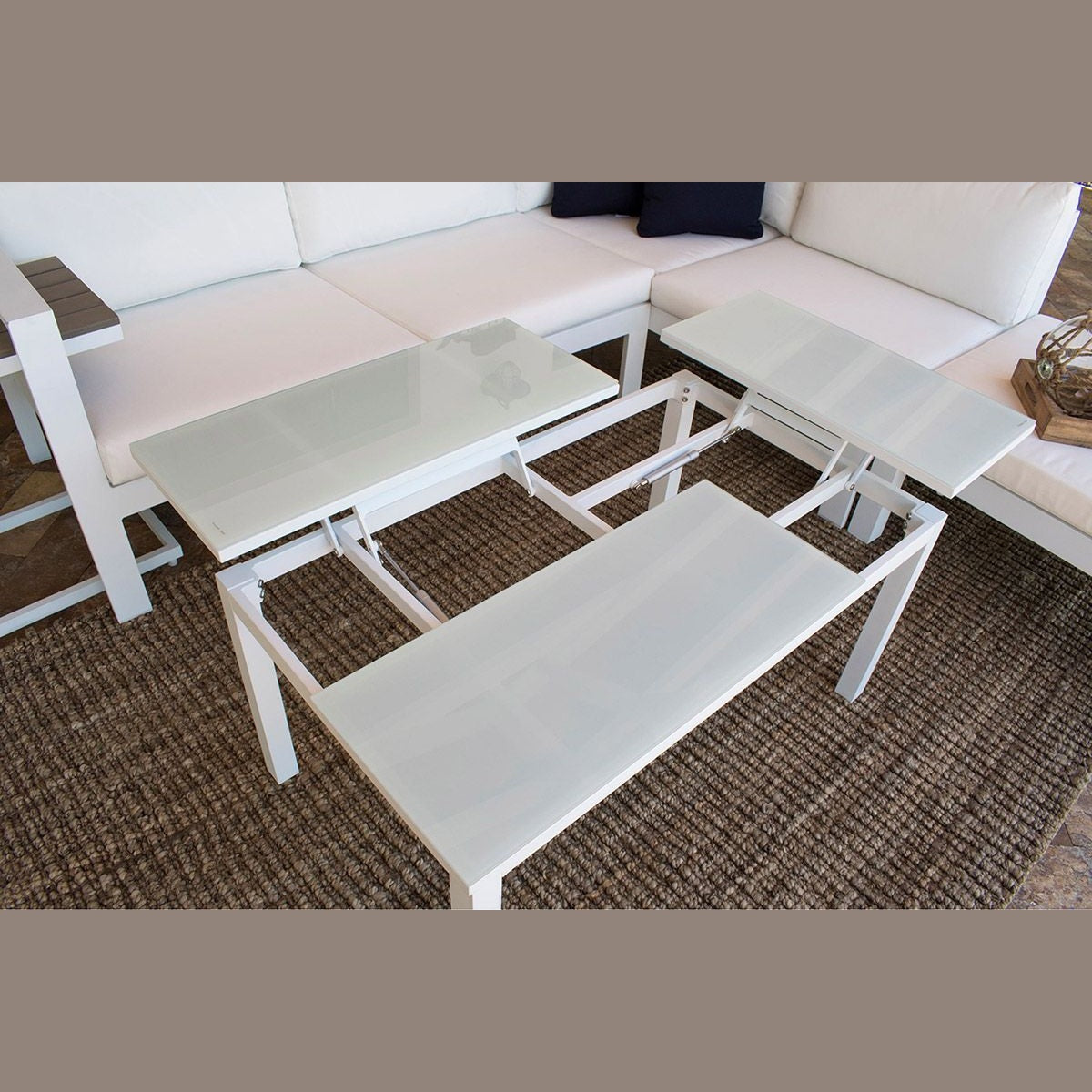 Panama Jack Sandcastle White 5 Pc Sectional Set PJO-2601-WHT-SET - BetterPatio.com