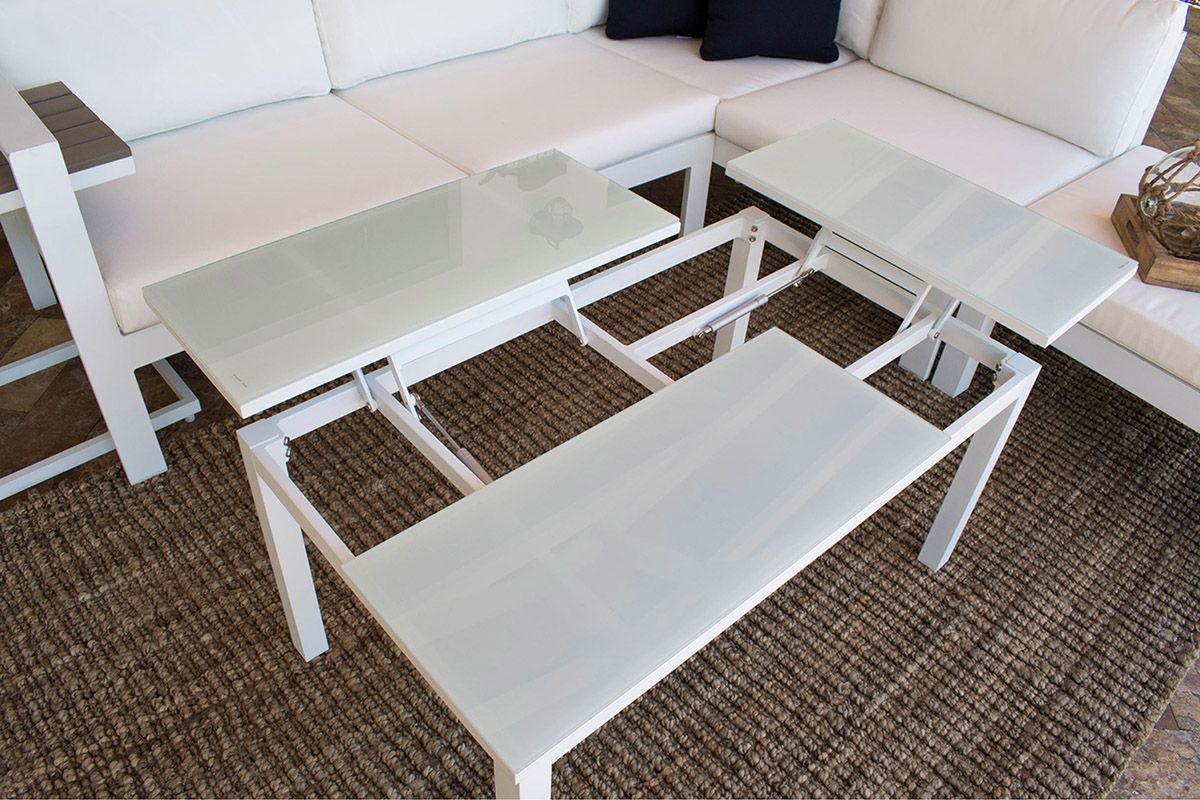 Panama Jack Sandcastle White 5 Pc Sectional Set PJO-2601-WHT-SET - BetterPatio.com