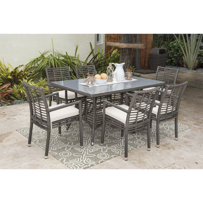Panama Jack Graphite 7 Piece Dining Set - BetterPatio.com