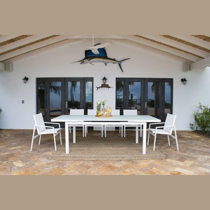 Panama Jack Mykonos 11 Pc Rectangular Dining PJO-2401-WHT-11DA - BetterPatio.com