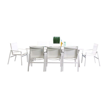 Panama Jack Mykonos 9 Pc Rectangular Dining PJO-2401-WHT-9DA - BetterPatio.com