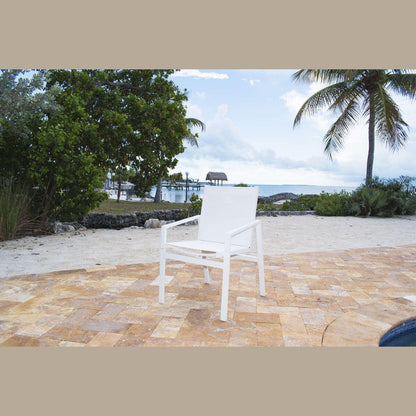 Panama Jack Mykonos Stackable Armchair PJO-2401-WHT-AC - BetterPatio.com