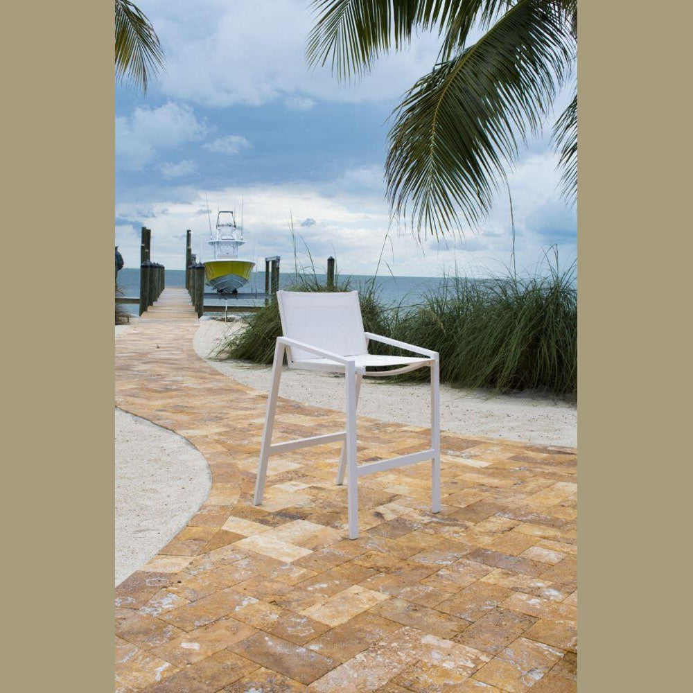 Panama Jack Mykonos Stackable Barstool PJO-2401-WHT-BS - BetterPatio.com