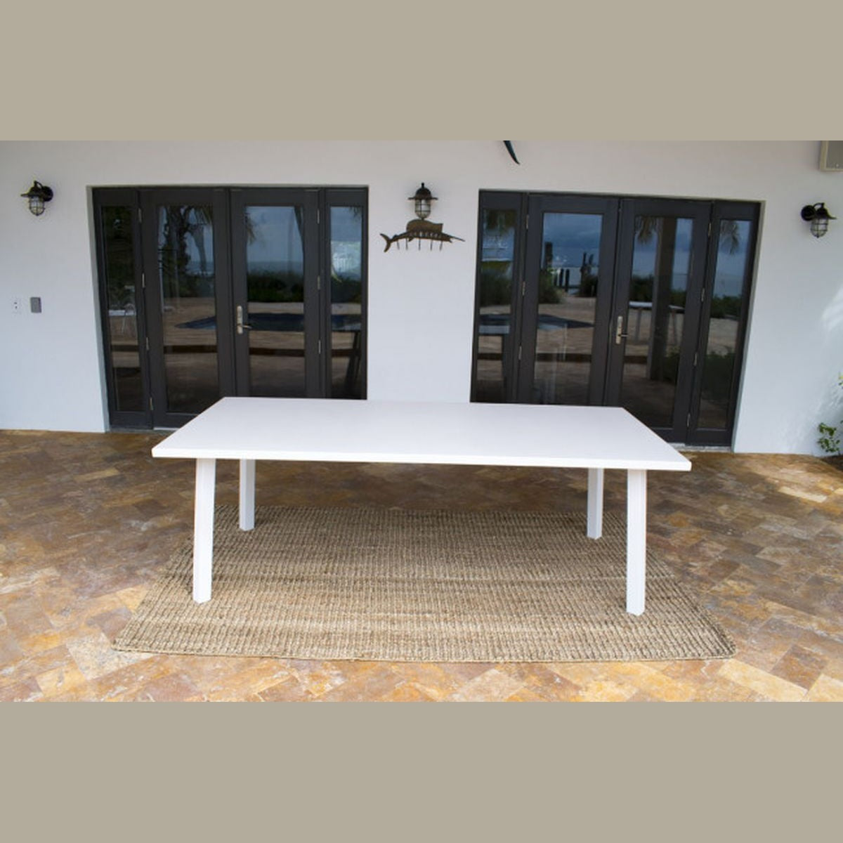 Panama Jack Mykonos Rectangular Table PJO-2401-WHT-RT - BetterPatio.com