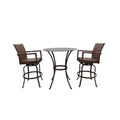 Panama Jack St Barths 3 piece Swivel Pub Set PJO-3001-BRN-3PSB