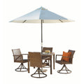 Panama Jack St Barths Swivel Chair Dining Set 5 piece PJO-3001-BRN-5PCSD