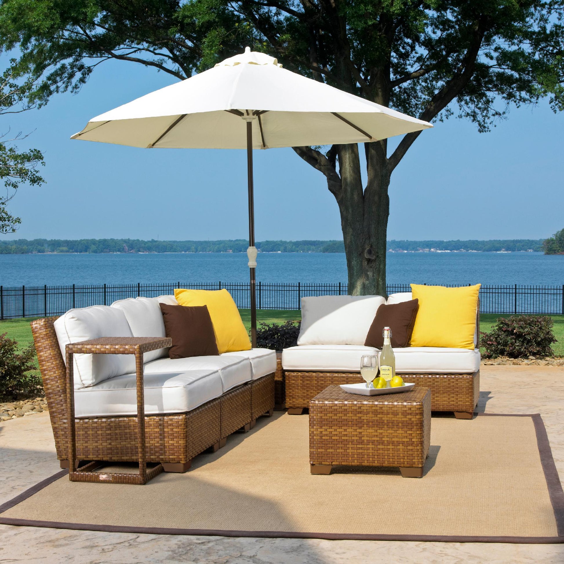 Panama Jack St Barths 8 piece Sectional Set PJO-3001-BRN-8SCT - BetterPatio.com