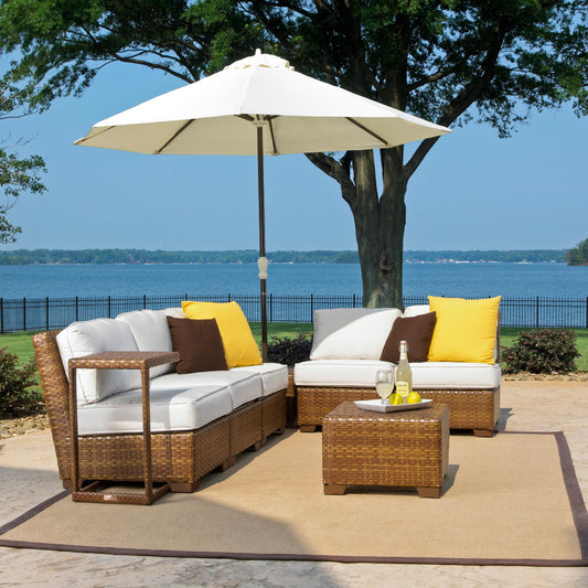 Panama Jack St Barths 8 piece Sectional Set PJO-3001-BRN-8SCT - BetterPatio.com