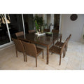 Panama Jack St Barths 9 piece Arm Chair Dining Set PJO-3001-BRN-9PCA
