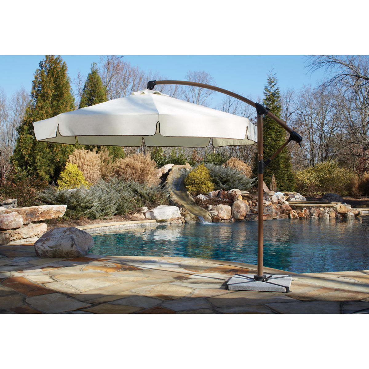 Panama Jack Island Breeze 10 Foot Cantilever Umbrella with Base PJO-6001-ESP-CU - BetterPatio.com