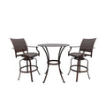 Panama Jack Island Cove 3 piece Woven Swivel Pub Set PJO-8001-ESP-3PBRSB
